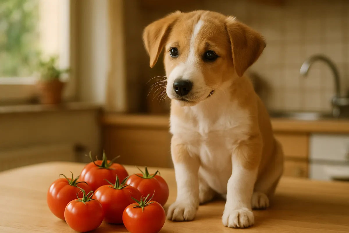 Themenbild: Dürfen Hunde Tomaten essen? Reife ja, grüne nein